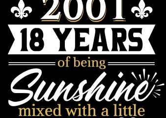 Birthday Tshirt Design – Age Month and Birth Year – March 2001 18 Years
