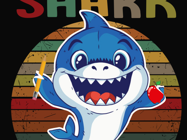 Back to school png file pre-k shark doo doo buy t shirt design for commercial use