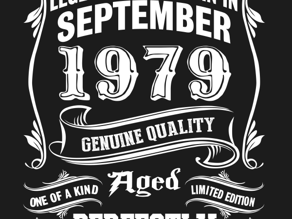 Birthday tshirt design – age month and birth year – september 1979 40 years awesome