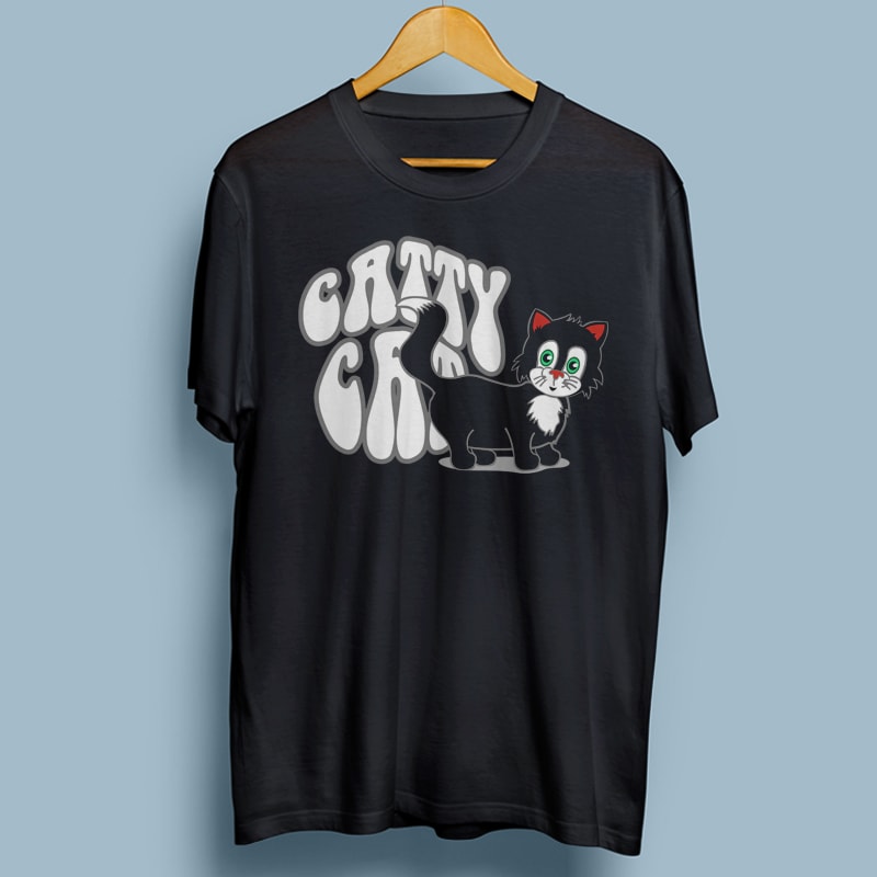 CATTY t shirt designs for printful