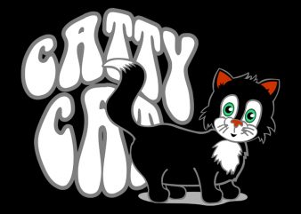 CATTY vector t-shirt design