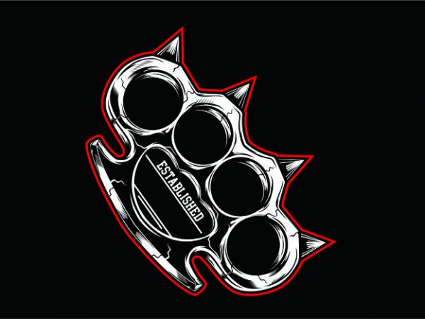 Knuckle red buy t shirt design artwork