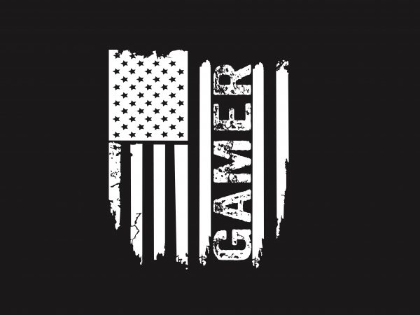 Gamer Flag graphic t-shirt design Gamer Flag graphic t-shirt design