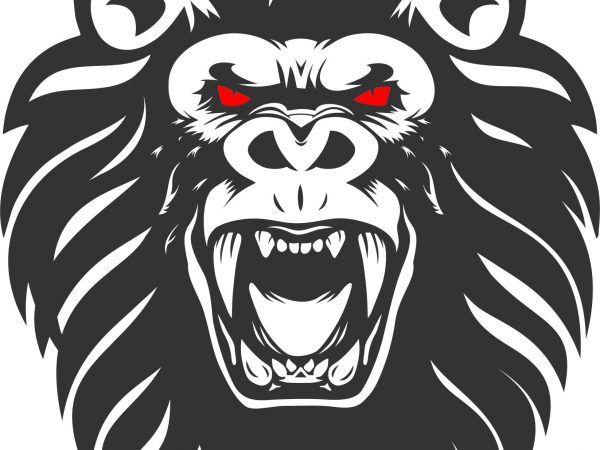 Lion kong tshirt design template