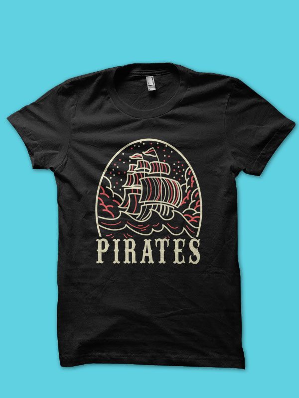 pirates tshirt design vector shirt designs