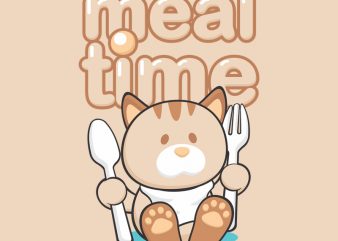 MEAL TIME print ready shirt design