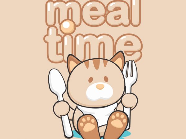 Meal time print ready shirt design