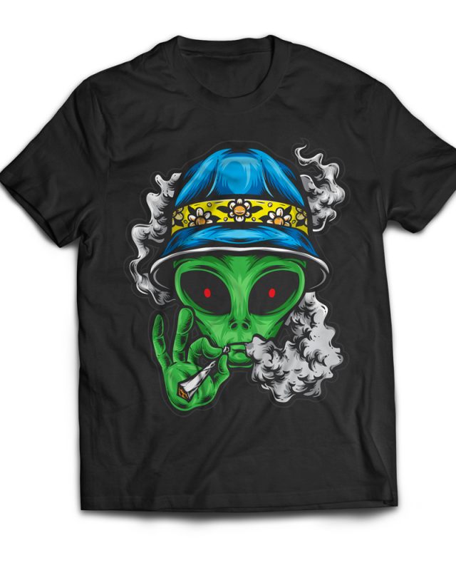 Chill Alien vector shirt designs