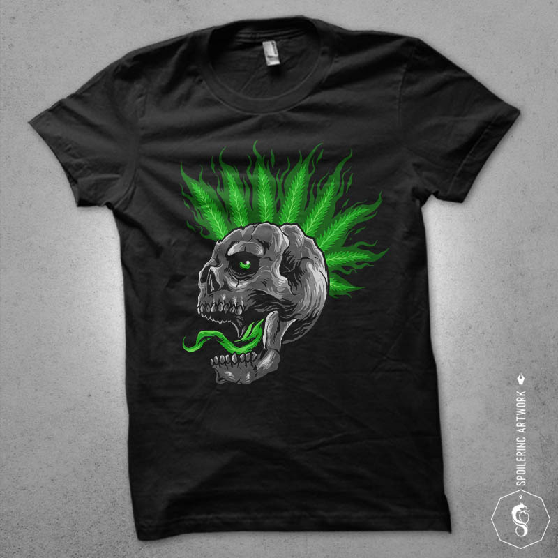 glowing skull Graphic t-shirt design vector shirt designs