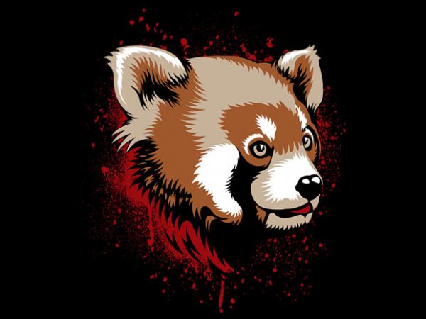 Red panda vector t shirt design for download