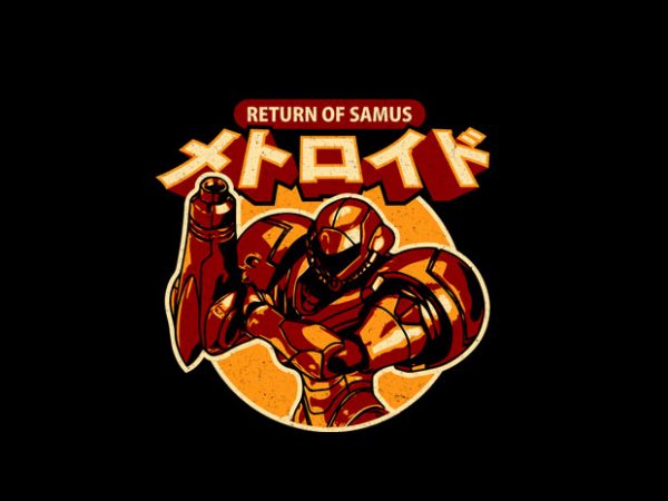 Return of samus t shirt design png