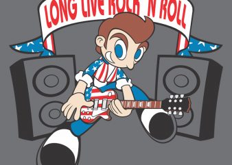 ROCK N ROLL tshirt design vector