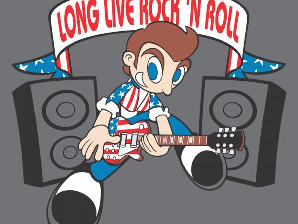 Rock n roll tshirt design vector