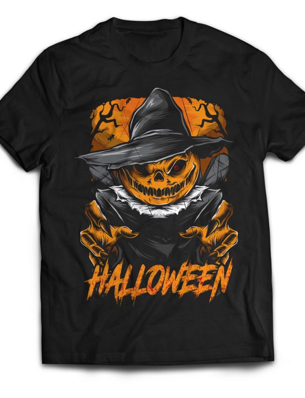 Scary Scarecrow t shirt designs for print on demand