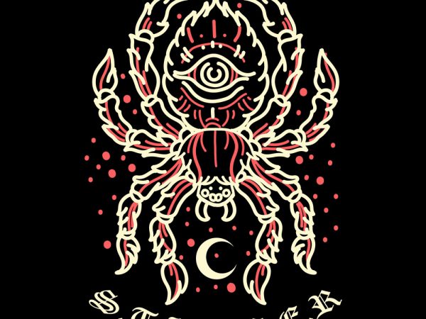 Spider tshirt design