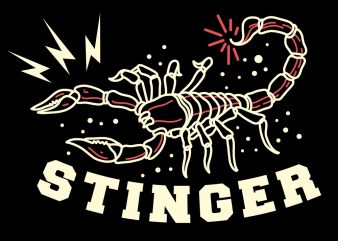 stinger scorpion tshirt design
