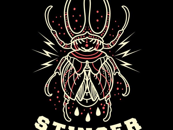 Stinger beetle tshirt design
