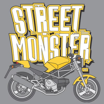 Street monster t shirt design png