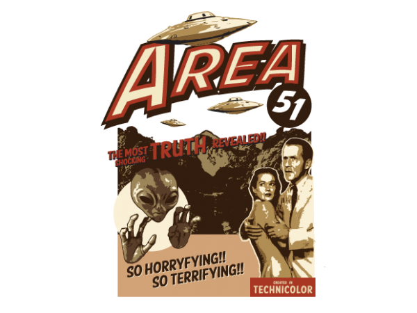 Area 51 commercial use t-shirt design