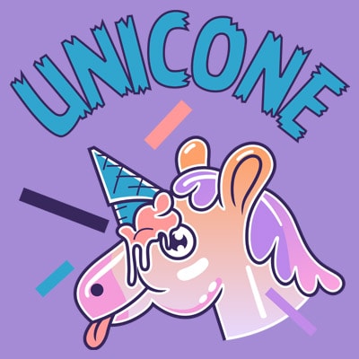 Unicone vector t-shirt design for commercial use