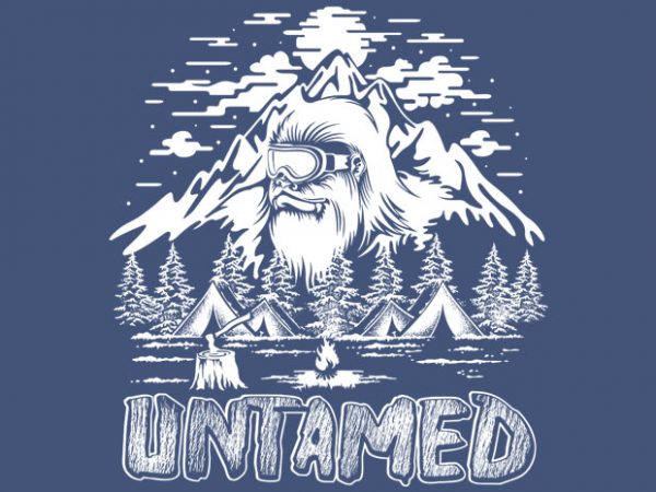 Untamed vector t-shirt design for commercial use