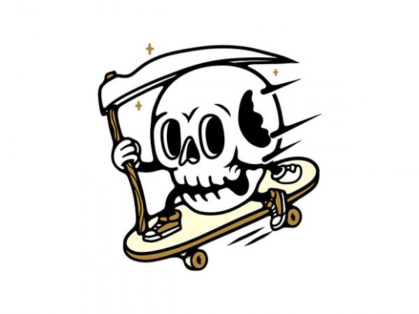 Skullboarding t-shirt design png