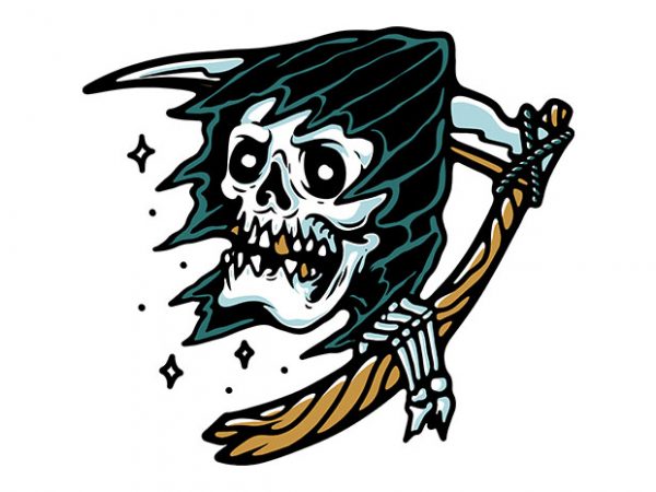 Grim reaper tattoo buy t shirt design for commercial use