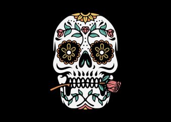Mexican Skull design for t shirt