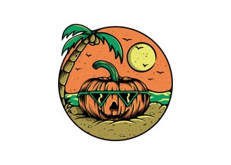Pumpkin Summer t shirt design png