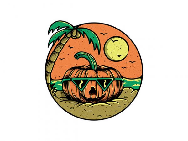 Pumpkin summer t shirt design png