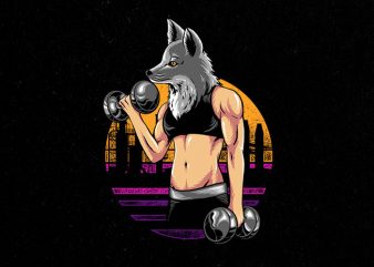 fox gym Graphic t-shirt design