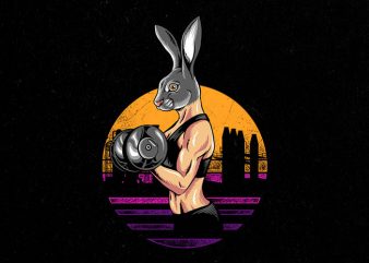 rabbit gym Graphic t-shirt design