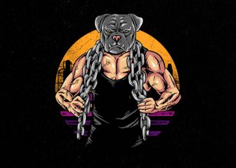 bulldog gym Graphic t-shirt design