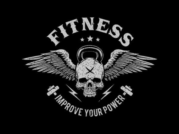 Fitness vector t-shirt design