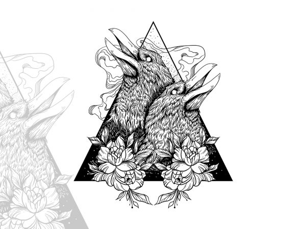 Crow t-shirt design Crow t-shirt design
