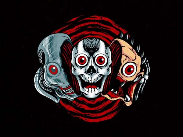 Double slasher graphic t-shirt design