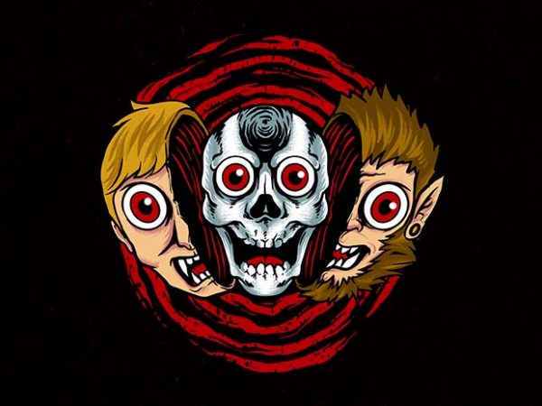 Double hunter graphic t-shirt design Double hunter graphic t-shirt design