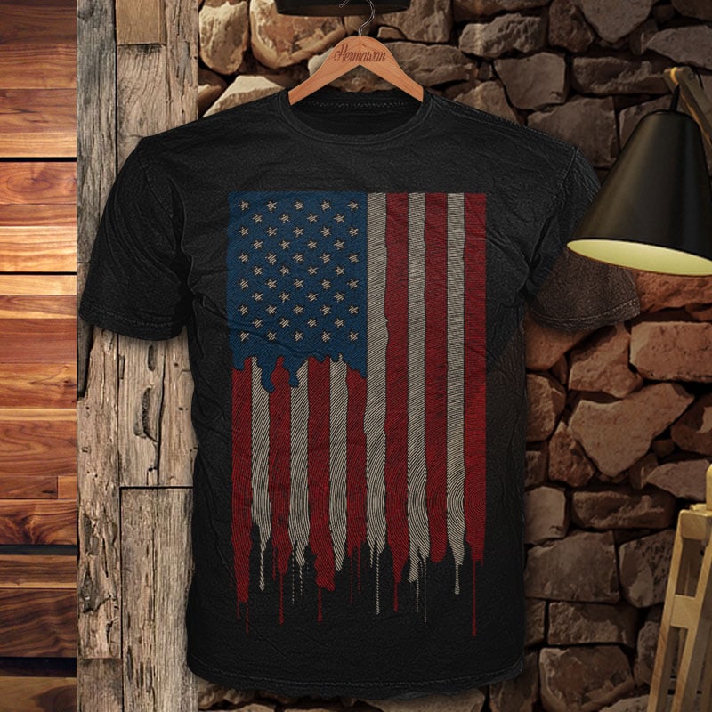 AMERICAN FLAG Finger vector t shirt design