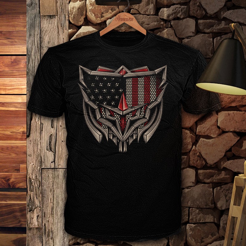 American shield t shirt design png
