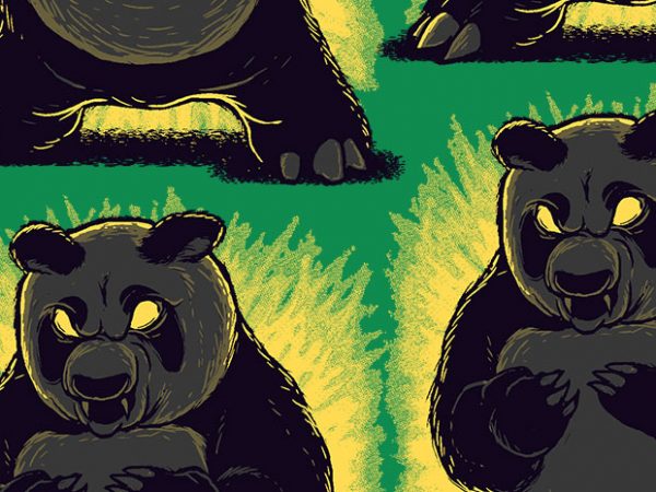 Angry panda t shirt design to buy