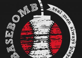 BaseBomb t-shirt design vector