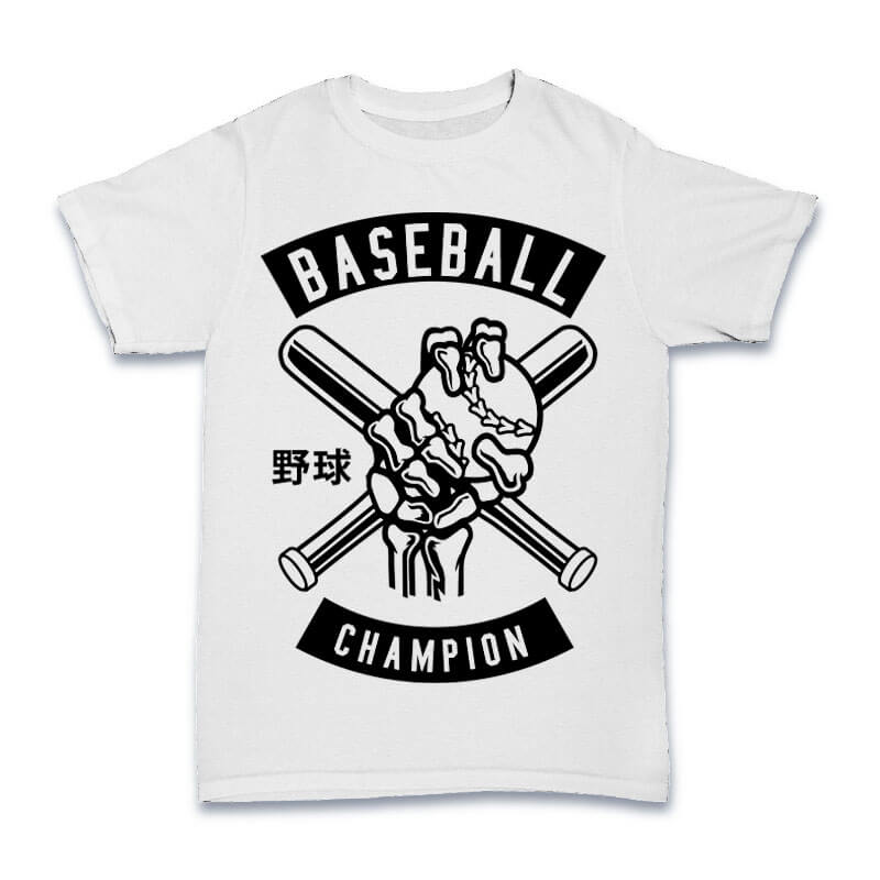 Baseball Champion Skull Hand tshirt factory