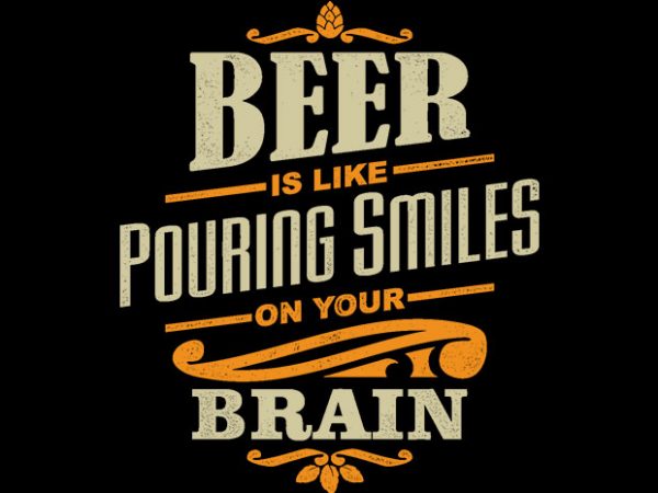 Beer smiles vector t shirt design artwork