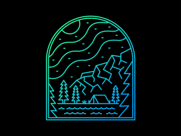 Camp life vector shirt design