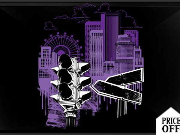 City sky design for t shirt