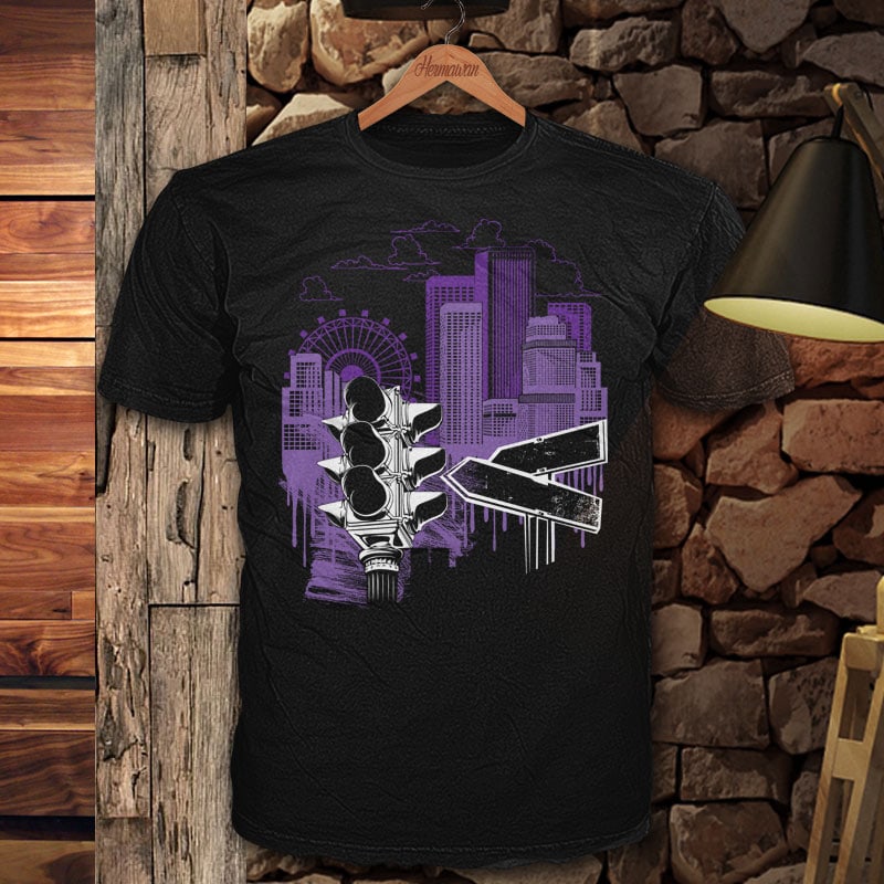 City Sky tshirt design for merch by amazon