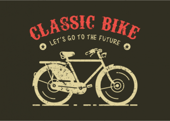 Classic Bike tshirt design vector