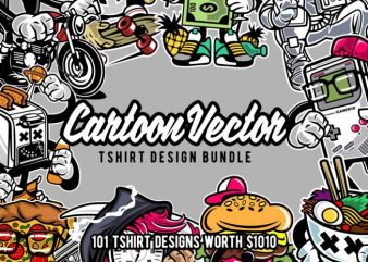 101 Cartoon Vector Tshirt Designs
