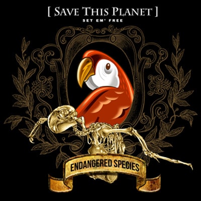 Endangered species graphic t-shirt design