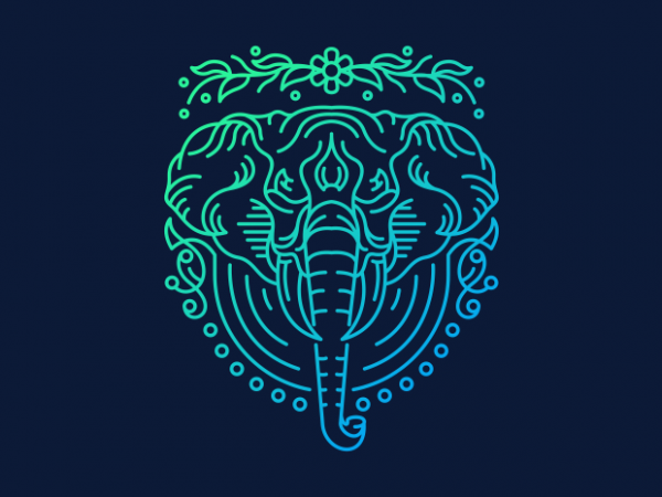 Elephant Ornate t-shirt design png - Buy t-shirt designs